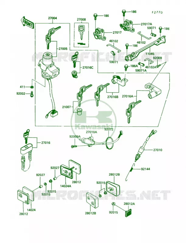 Ignition Switch Kawasaki MOTOS 1000 1990 Concours  ZG1000-A5