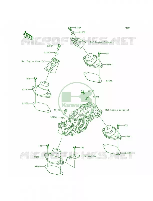 Engine Mount Kawasaki JET SKI 1500 2014 ULTRA 310X  JT1500LEF