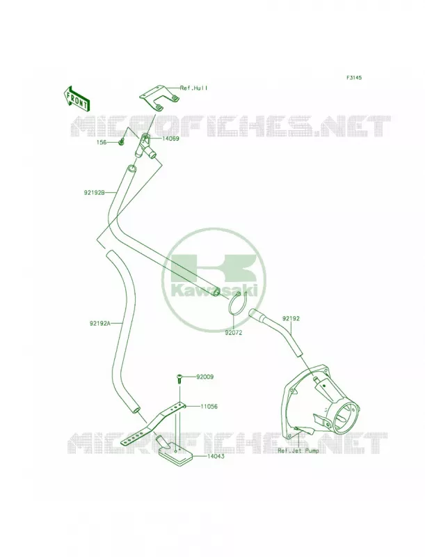 Bilge System Kawasaki JET SKI 1500 2014 ULTRA 310X SE  JT1500PEF