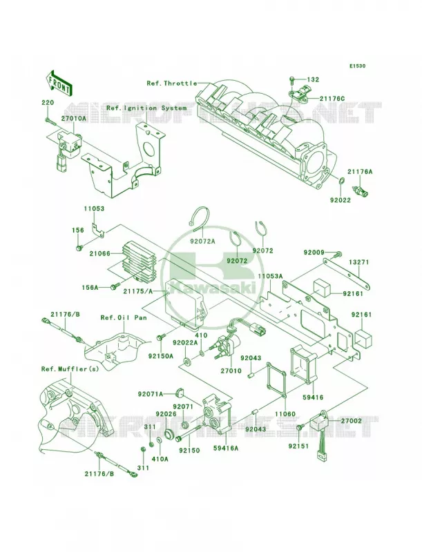 Fuel Injection Kawasaki JET SKI 1500 2013 STX-15F  JT1500ADF