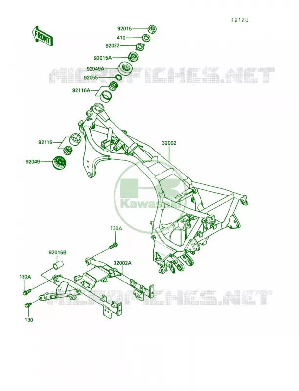 Frame Kawasaki MOTOS 1000 1989 Concours  ZG1000-A4