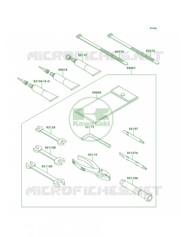 Owner's Tools Kawasaki JET SKI 1500 2012 STX-15F  JT1500ACF