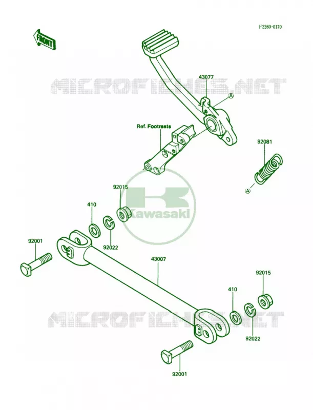 Brake PedalTorque Link Kawasaki MOTOS 1000 1988 Concours  ZG1000-A3