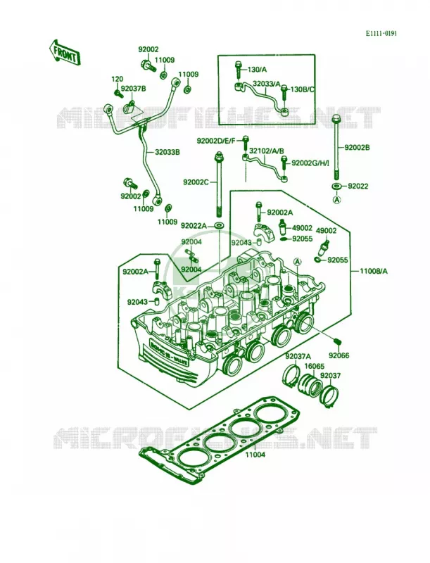 Cylinder Head Kawasaki MOTOS 1000 1988 Concours  ZG1000-A3