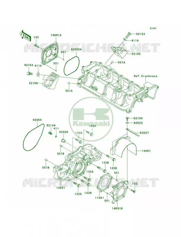 Engine Covers Kawasaki JET SKI 1500 2010 STX  JT1500DAF
