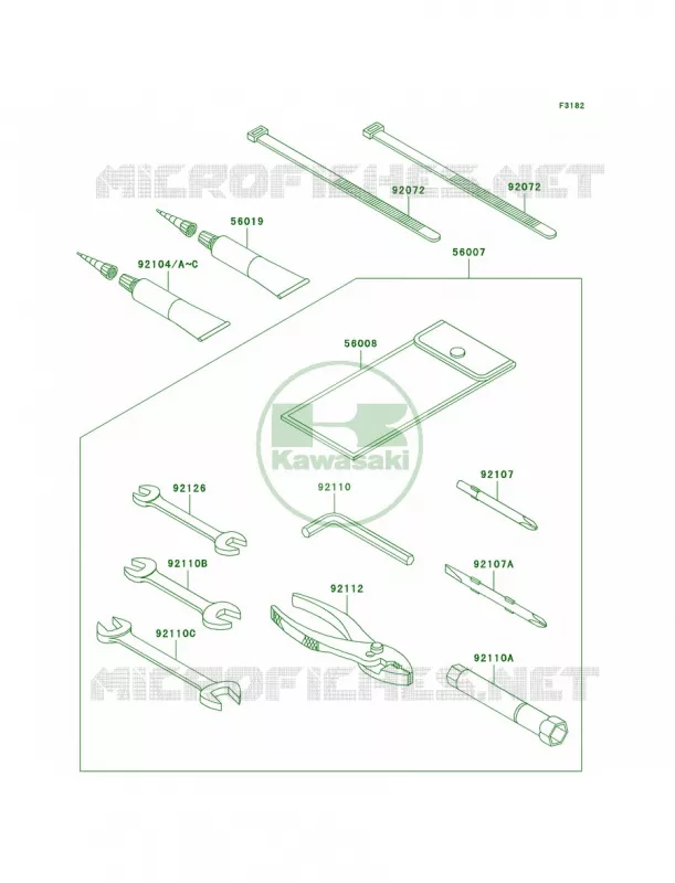 Owner's Tools Kawasaki JET SKI 1500 2010 STX  JT1500DAF