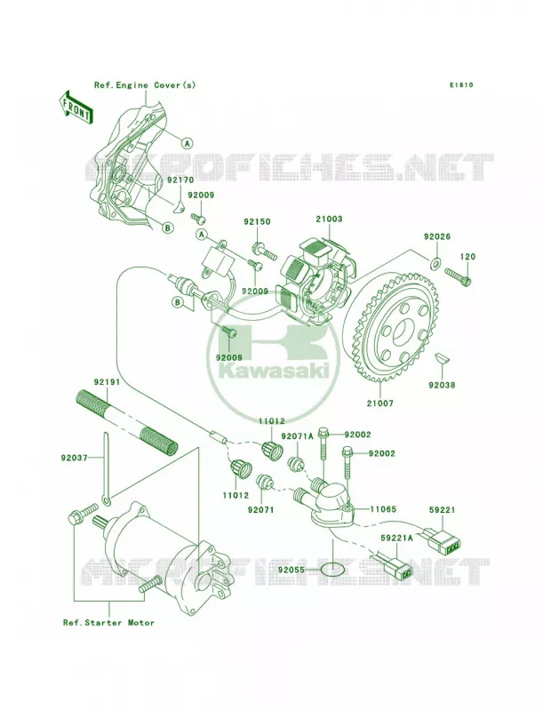 Generator Kawasaki JET SKI 800 2009 800 SX-R  JS800A9F