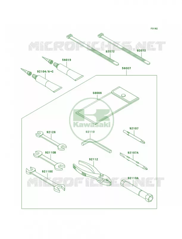 Owner's Tools Kawasaki JET SKI 1500 2009 STX  JT1500D9F