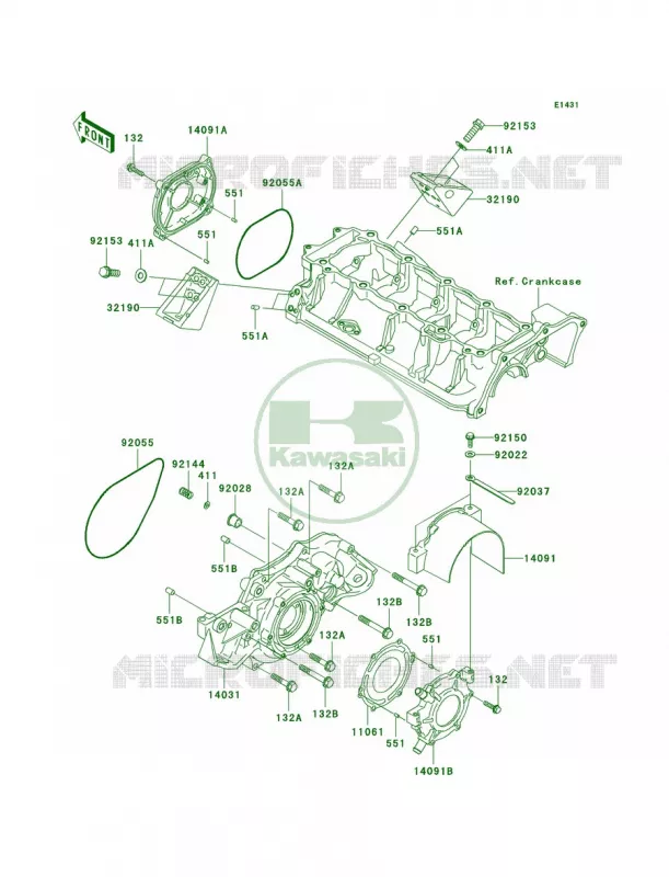 Engine Covers Kawasaki JET SKI 1500 2008 ULTRA LX  JT1500C8F