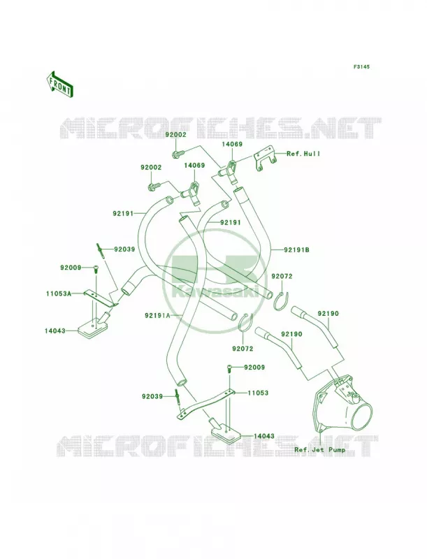 Bilge System Kawasaki JET SKI 1200 2007 STX-12F  JT1200D7F