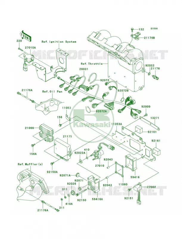 Fuel Injection Kawasaki JET SKI 1200 2007 STX-12F  JT1200D7F