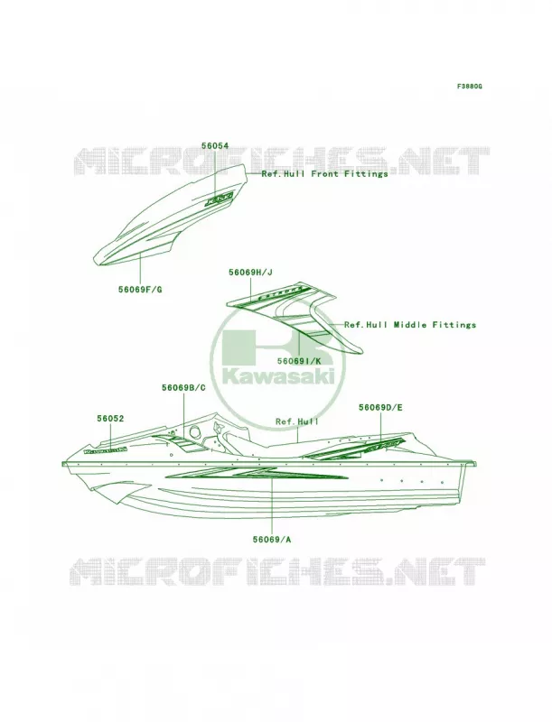 DecalsTitaniumAAF Kawasaki JET SKI 1500 2007 STX-15F  JT1500A7F