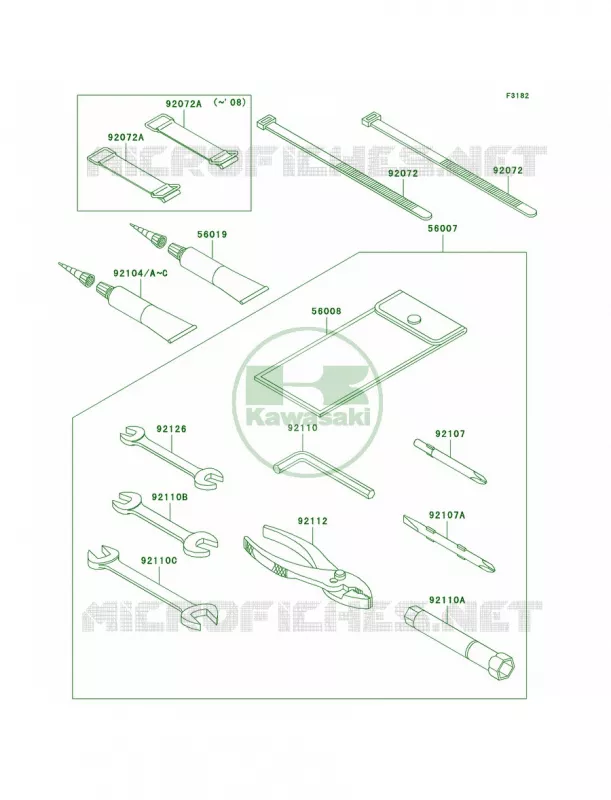 Owner's Tools Kawasaki JET SKI 1500 2007 STX-15F  JT1500A7F