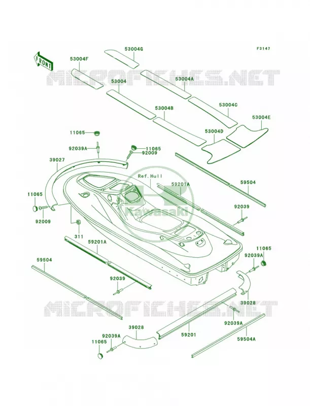 Pads Kawasaki JET SKI 1200 2006 STX-12F  JT1200D6F