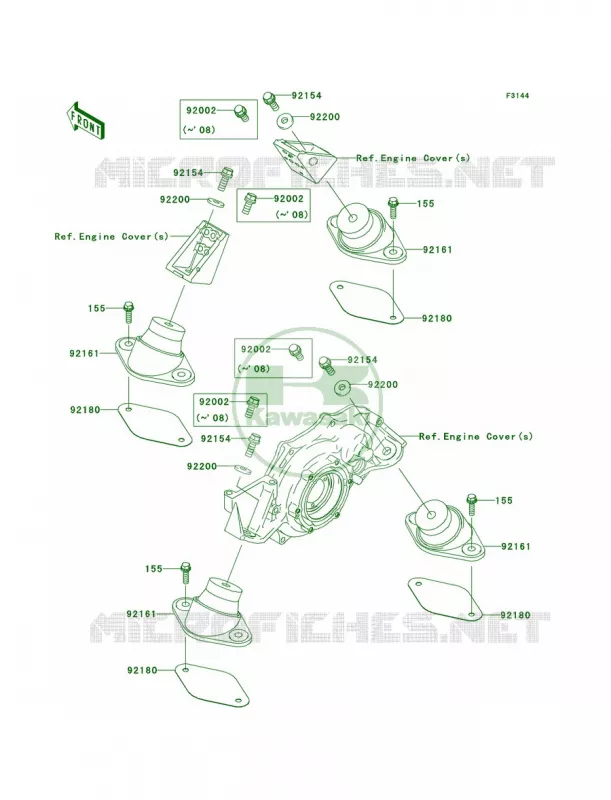Engine Mount Kawasaki JET SKI 1500 2006 STX-15F  JT1500A6F