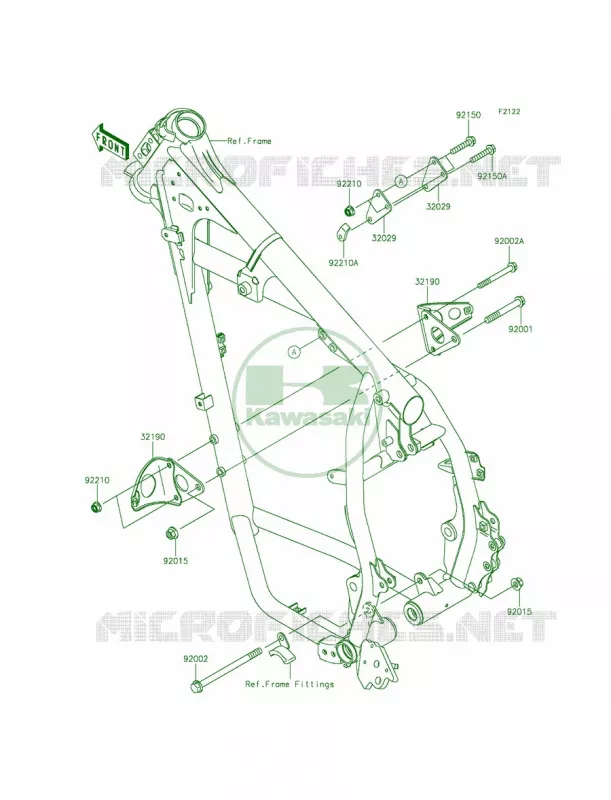 Engine Mount Kawasaki MOTOS 650 2015 KLR650  KL650EFF