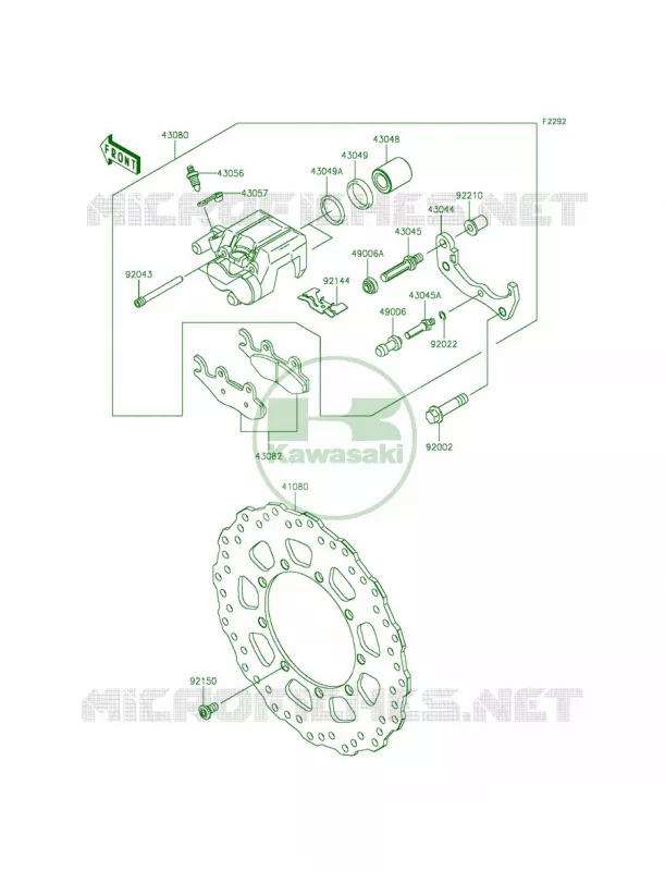 Front Brake Kawasaki MOTOS 650 2015 KLR650  KL650EFF