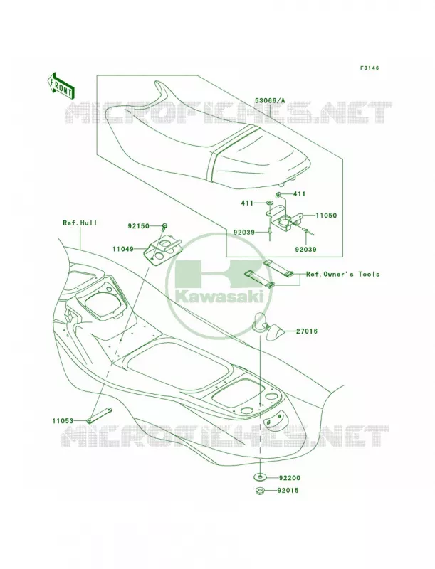 Seat Kawasaki JET SKI 1200 2004 1200 STX-R  JT1200-C1