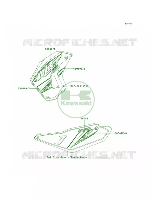 DecalsYellowEDF Kawasaki MOTOS 650 2014 KLR650  KL650EEF