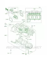 Crankcase pour Kawasaki 1100 STX D.I. 2002