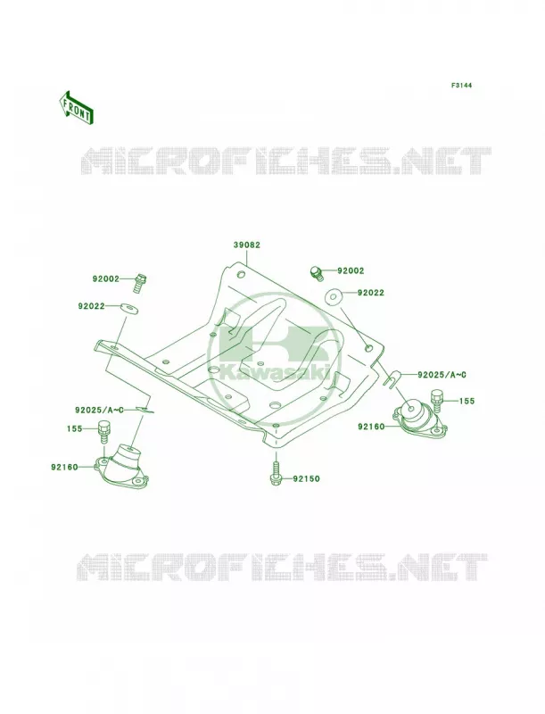 Engine Mount Kawasaki JET SKI 1100 2002 1100 STX D.I.  JT1100-F2