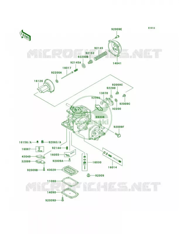 Carburetor Parts Kawasaki JET SKI 1200 2002 1200 STX-R  JT1200-A1