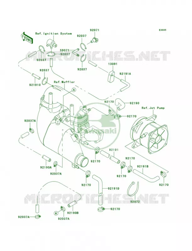 Cooling Kawasaki JET SKI 900 2002 900 STS  JT900-B4