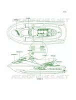 DecalsWhiteJH1200 A4 pour Kawasaki ULTRA 150 2001