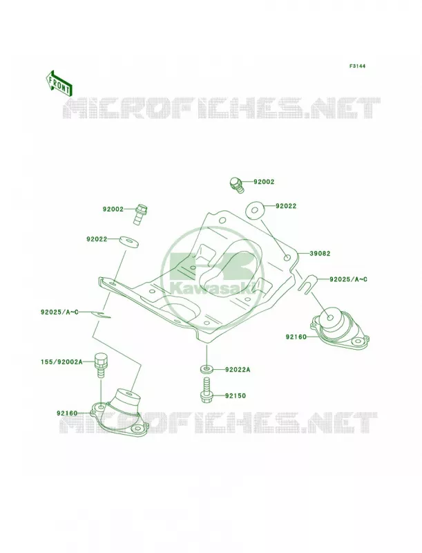 Engine Mount Kawasaki JET SKI 750 2001 SXI PRO  JS750-C4