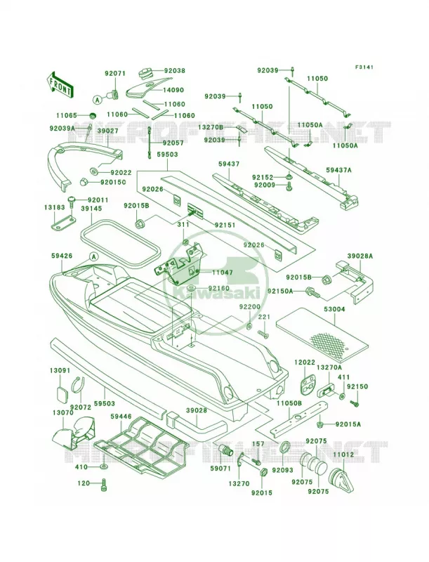 HullJS750-C1 Kawasaki JET SKI 750 2001 SXI PRO  JS750-C4