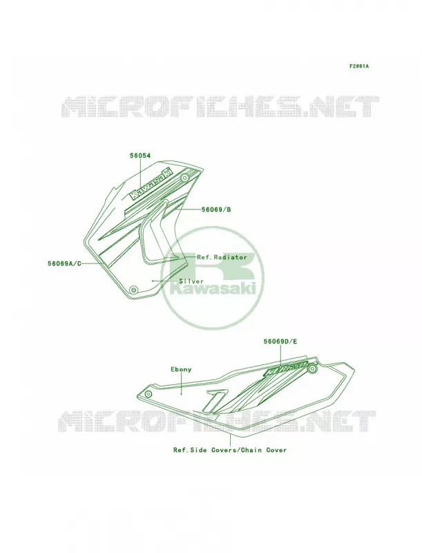 DecalsC.P.BlueEBFCAUS Kawasaki MOTOS 650 2014 KLR650 New Edition  KL650EES