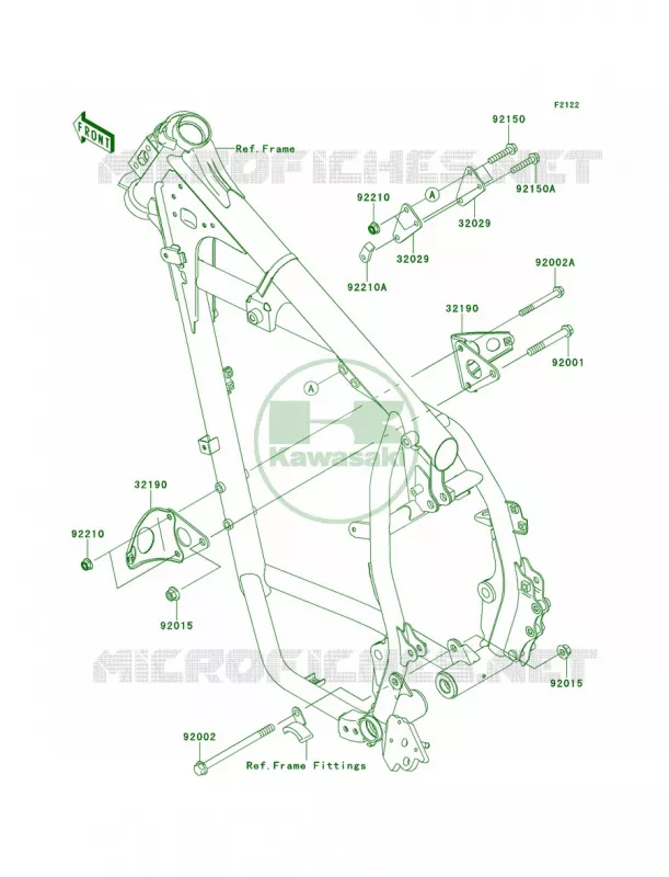 Engine Mount Kawasaki MOTOS 650 2014 KLR650 New Edition  KL650EES