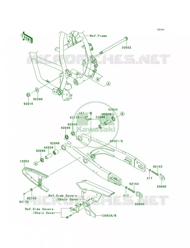 Swingarm Kawasaki MOTOS 650 2014 KLR650 New Edition  KL650EES