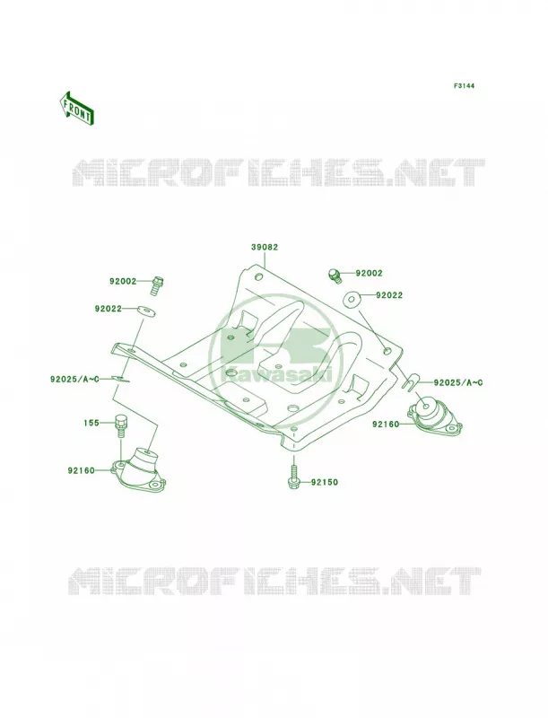 Engine Mount Kawasaki JET SKI 900 2001 900 STS  JT900-B3
