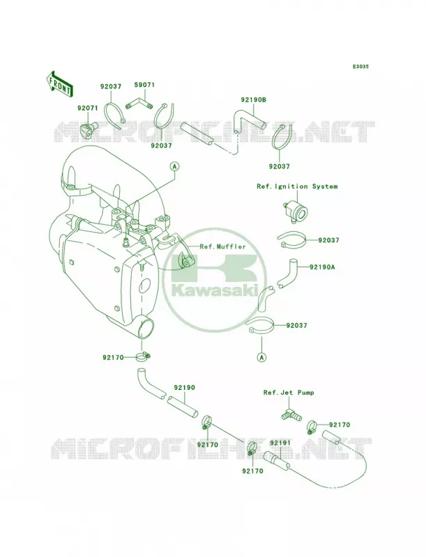 Cooling Kawasaki JET SKI 750 1999 SXI PRO  JS750-C2
