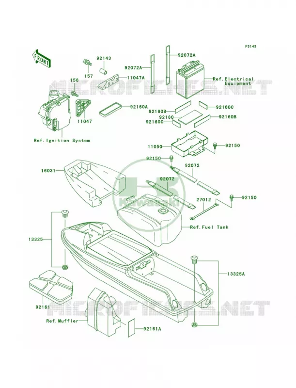 Hull Fittings Kawasaki JET SKI 750 1999 SXI PRO  JS750-C2