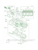 Crankcase pour Kawasaki 1100 ZXI 1998