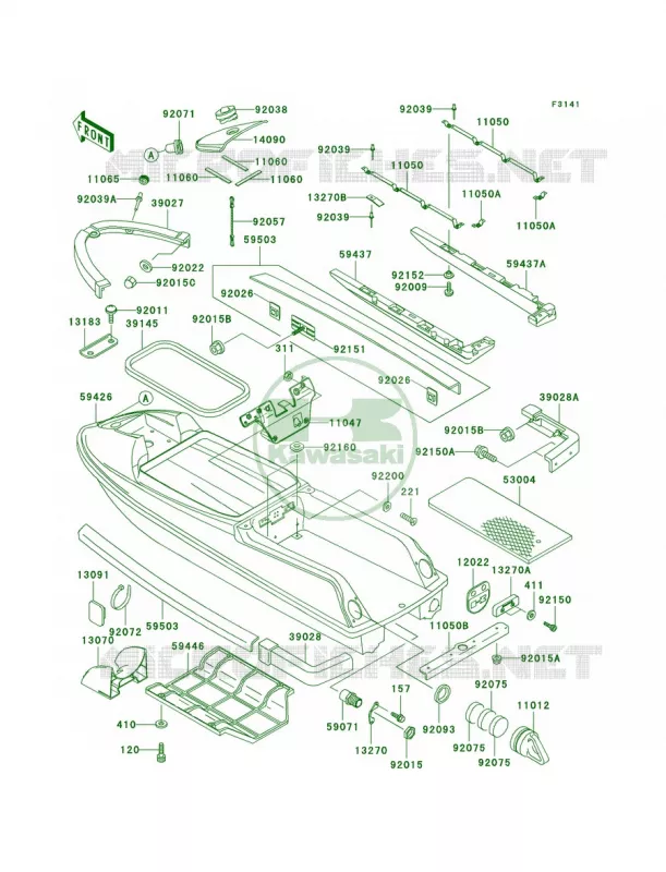HullJS750-C1 Kawasaki JET SKI 750 1998 SXI PRO  JS750-C1