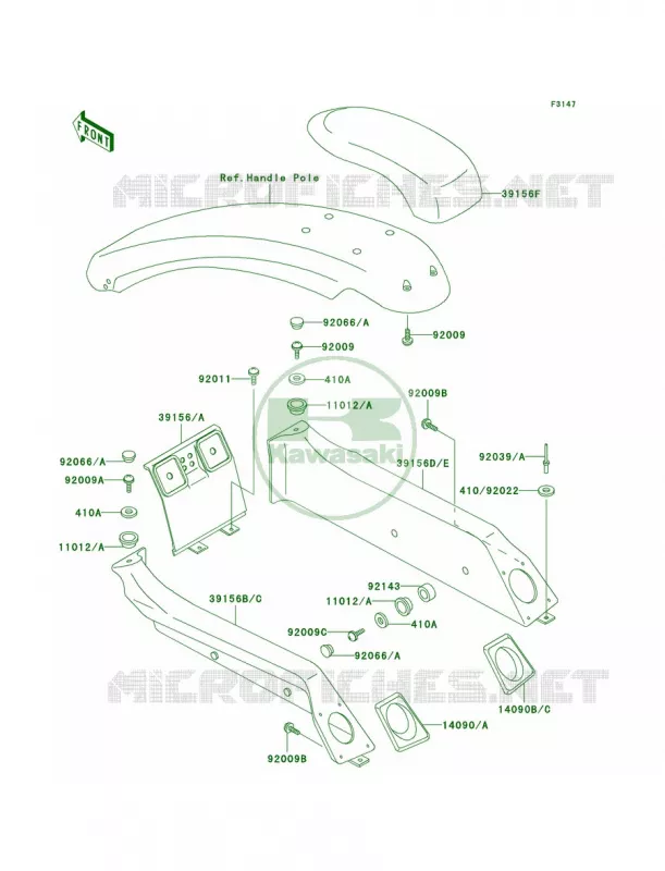 Pads Kawasaki JET SKI 750 1998 SXI PRO  JS750-C1