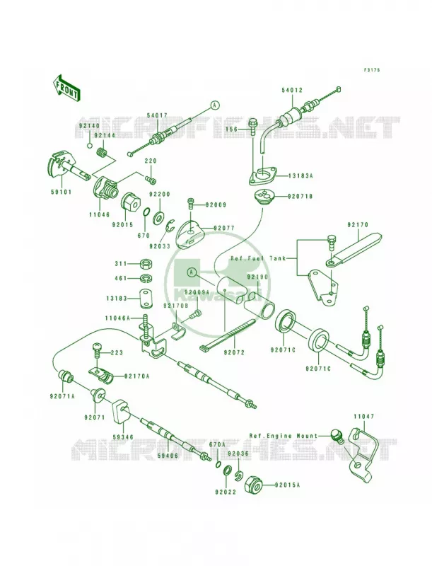 Cables Kawasaki JET SKI 650 1996 TS  JF650-B8