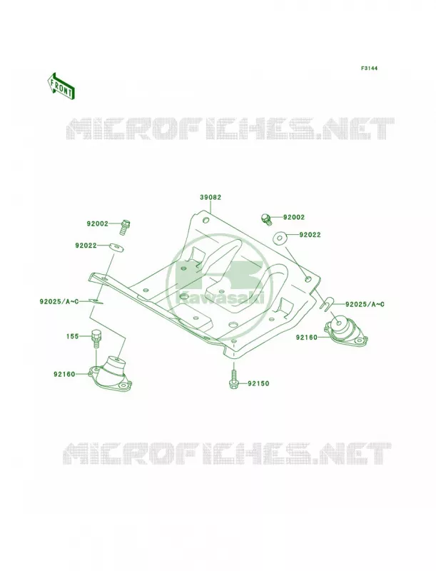 Engine Mount Kawasaki JET SKI 900 1996 900 ZXI  JH900-A2