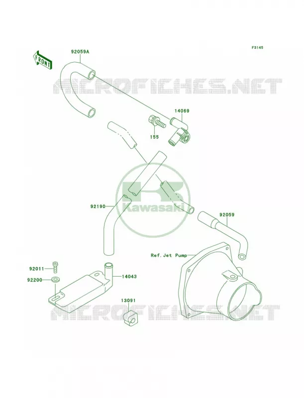 Bilge System Kawasaki JET SKI 650 1995 X2  JF650-A10
