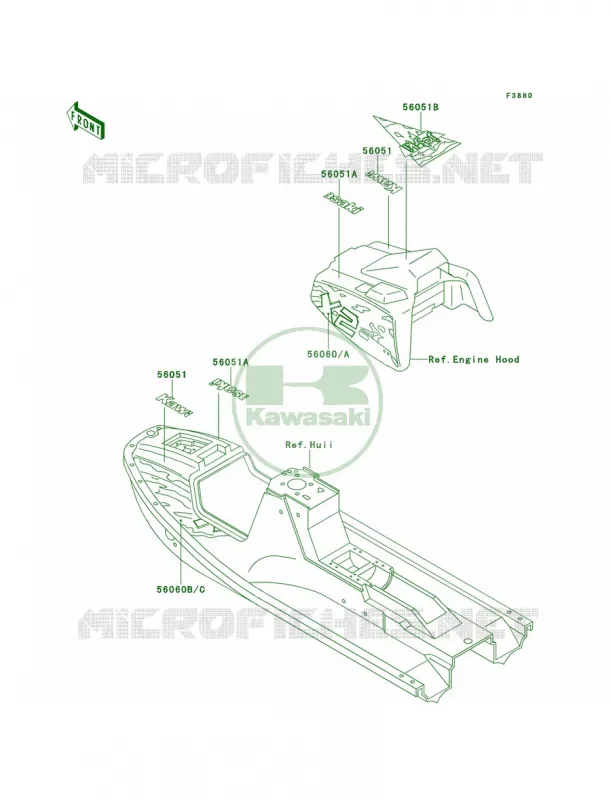 Decals Kawasaki JET SKI 650 1995 X2  JF650-A10