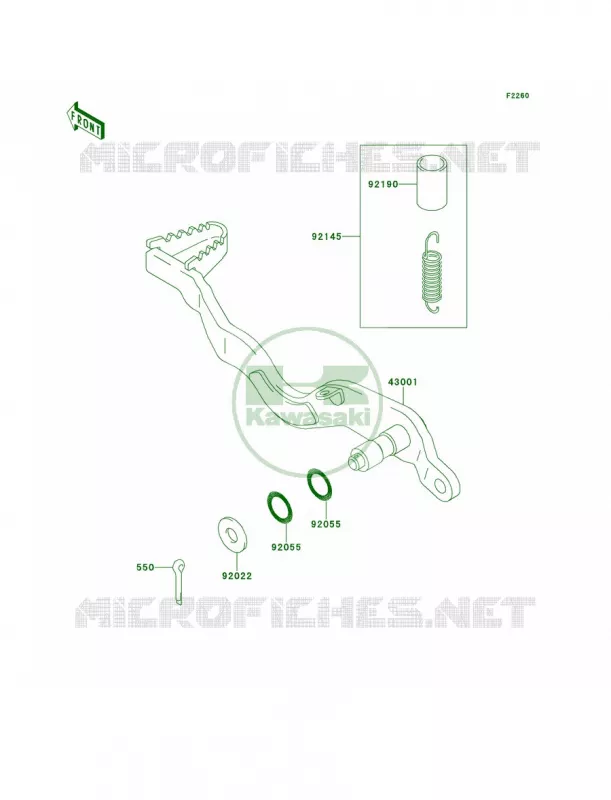 Brake Pedal Kawasaki MOTOS 250 2013 KLX250S  KLX250TDF