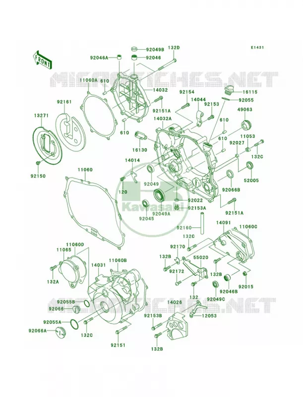Engine Covers Kawasaki MOTOS 250 2013 KLX250S  KLX250TDF