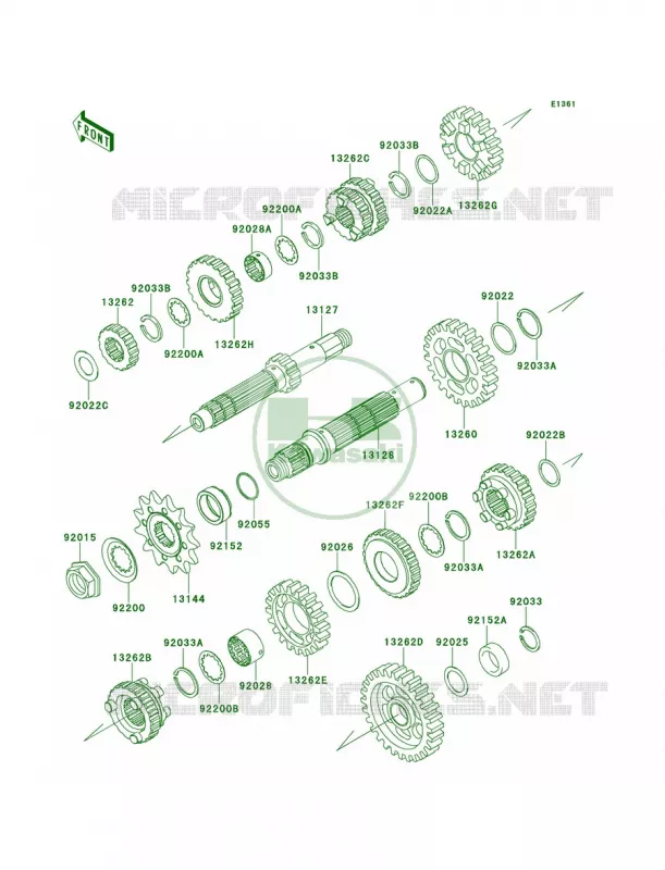 Transmission Kawasaki MOTOS 250 2013 KLX250S  KLX250TDF