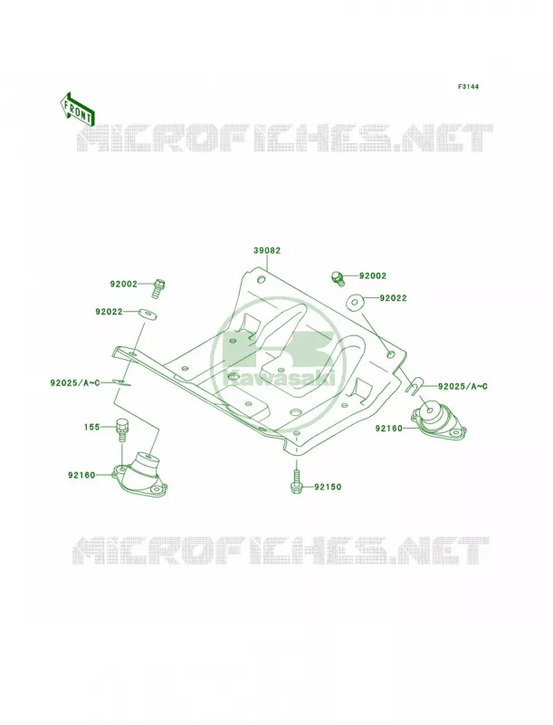 Engine Mount Kawasaki JET SKI 900 1995 900 ZXI  JH900-A1