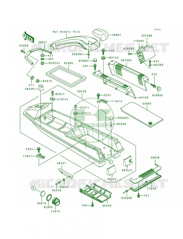 Hull Kawasaki JET SKI 550 1995 550 SX  JS550-C5