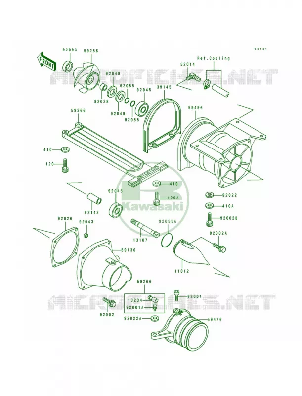 Jet Pump Kawasaki JET SKI 750 1995 750 SX  JS750-A4