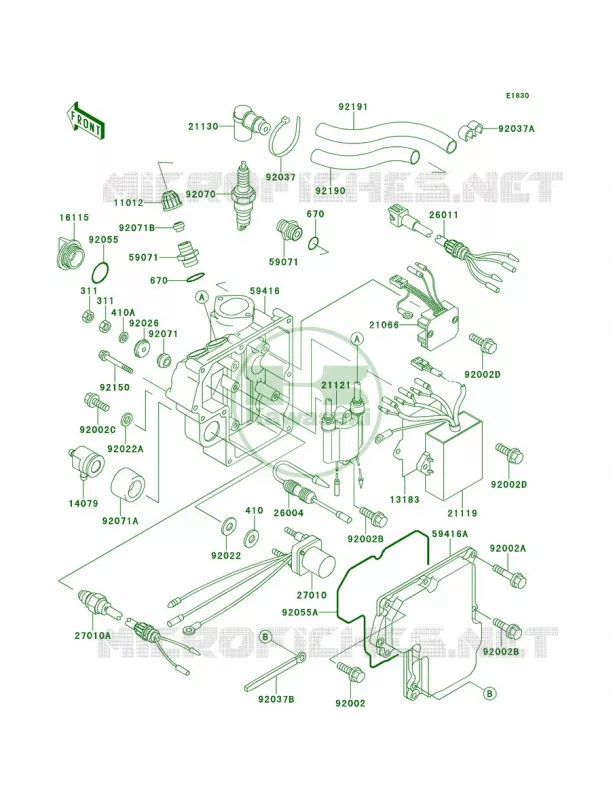Ignition System Kawasaki JET SKI 750 1995 750 SXI  JS750-B1